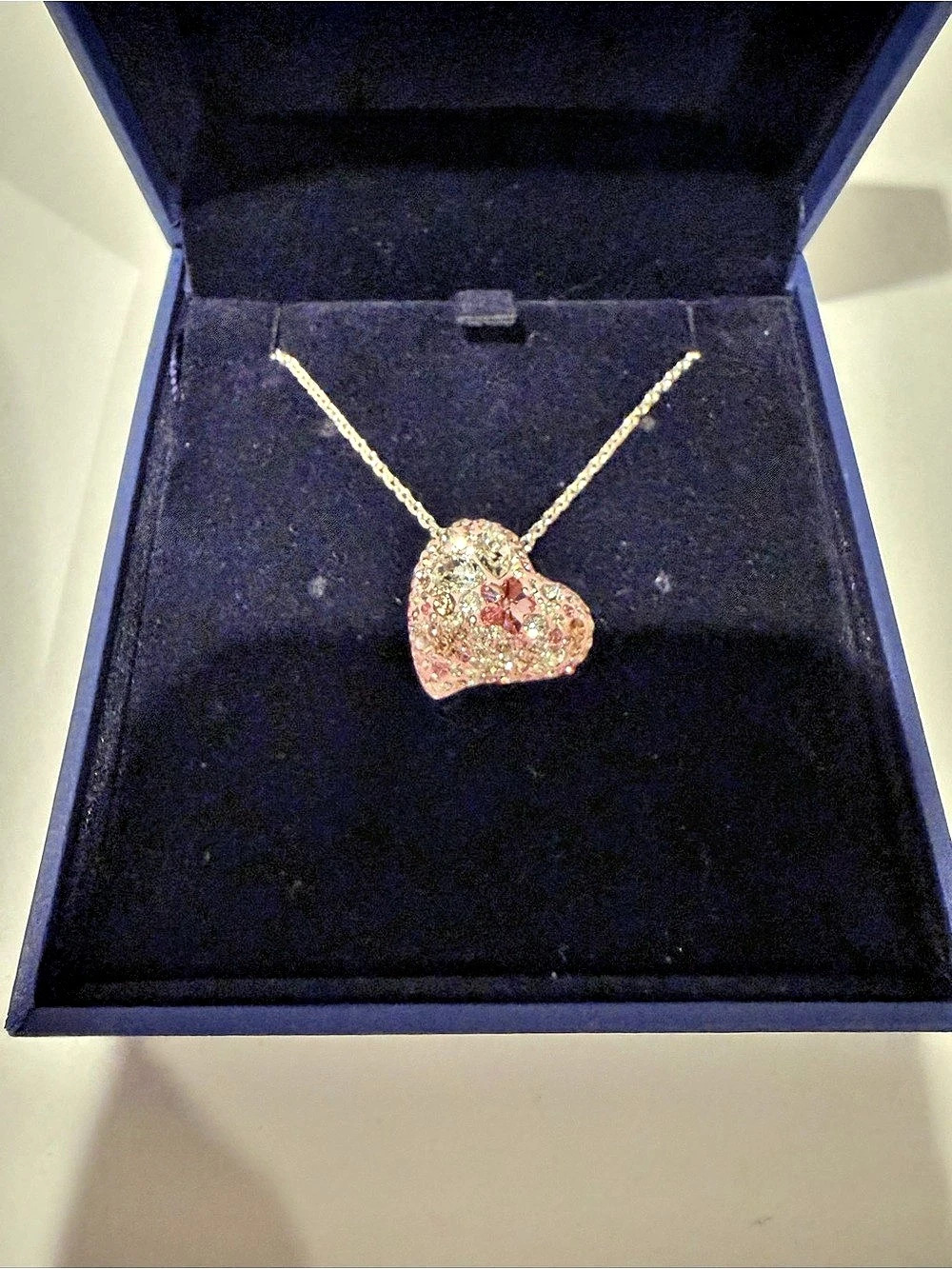 Swarovski Alana Heart Pendant Pink & Silver Necklace